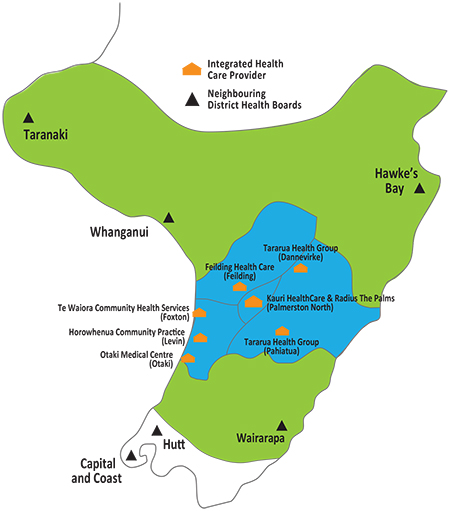 Map of MDHB region.